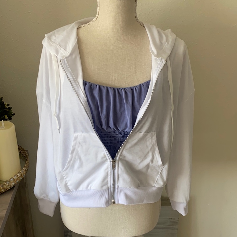 White Zip Up Jacket